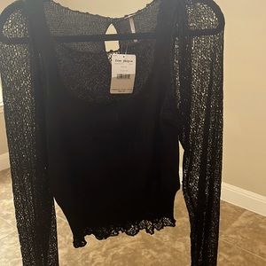 NWT Free People Long-sleeve Pointelle Sweater